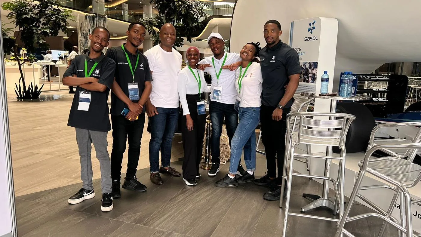 Sasol 4IR Bridge to Work participants with the Deviare team, October 2023