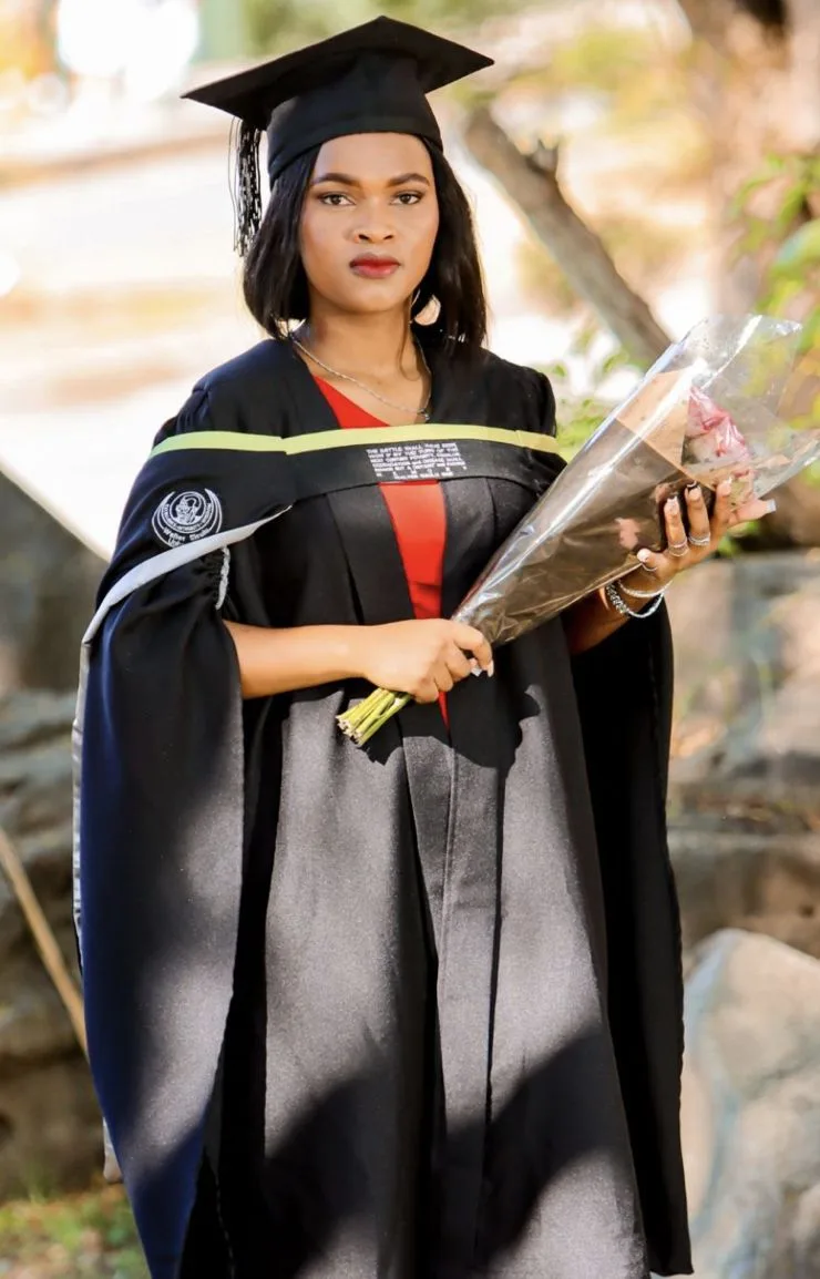 Diana, Deviare Youth Campus alumna, at her graduation