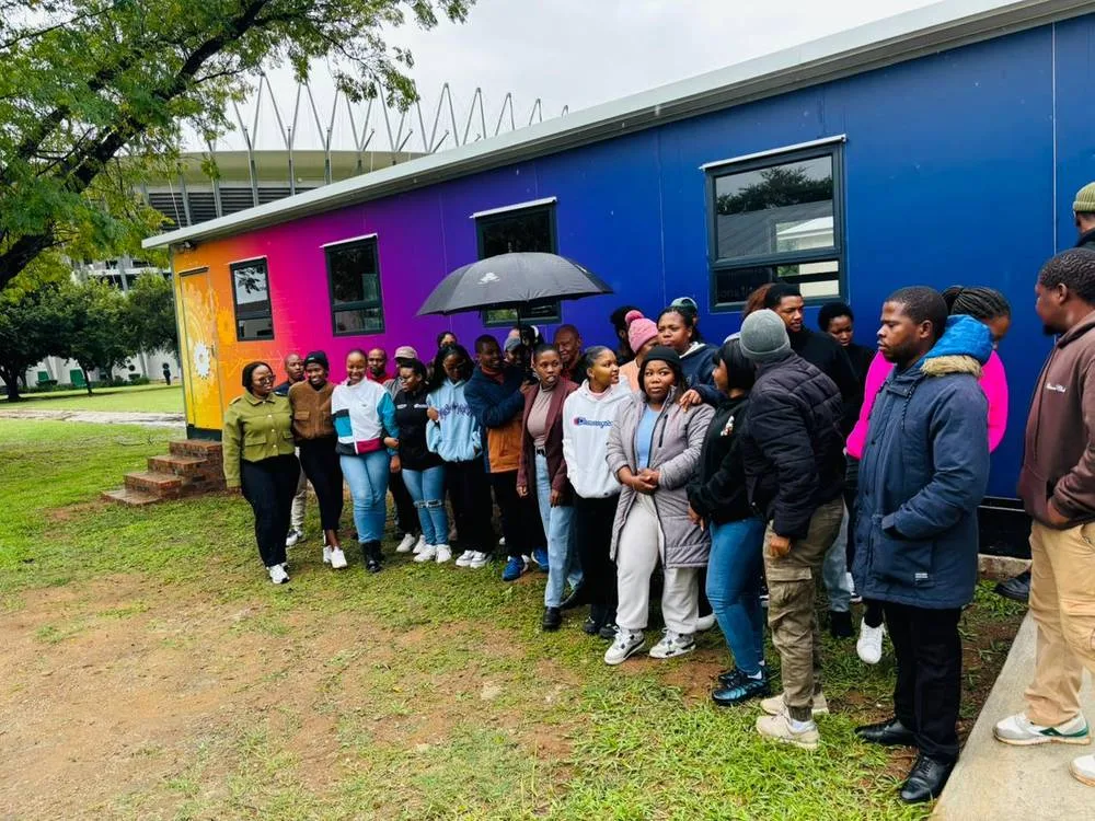 Learners at the new lab